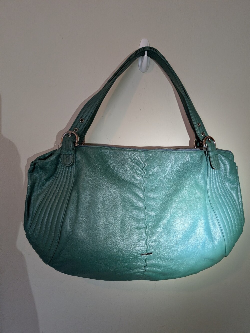 Ferragamo Vintage Teal Leather Shoulder Bag Excellent Interior Excellent WOW!!